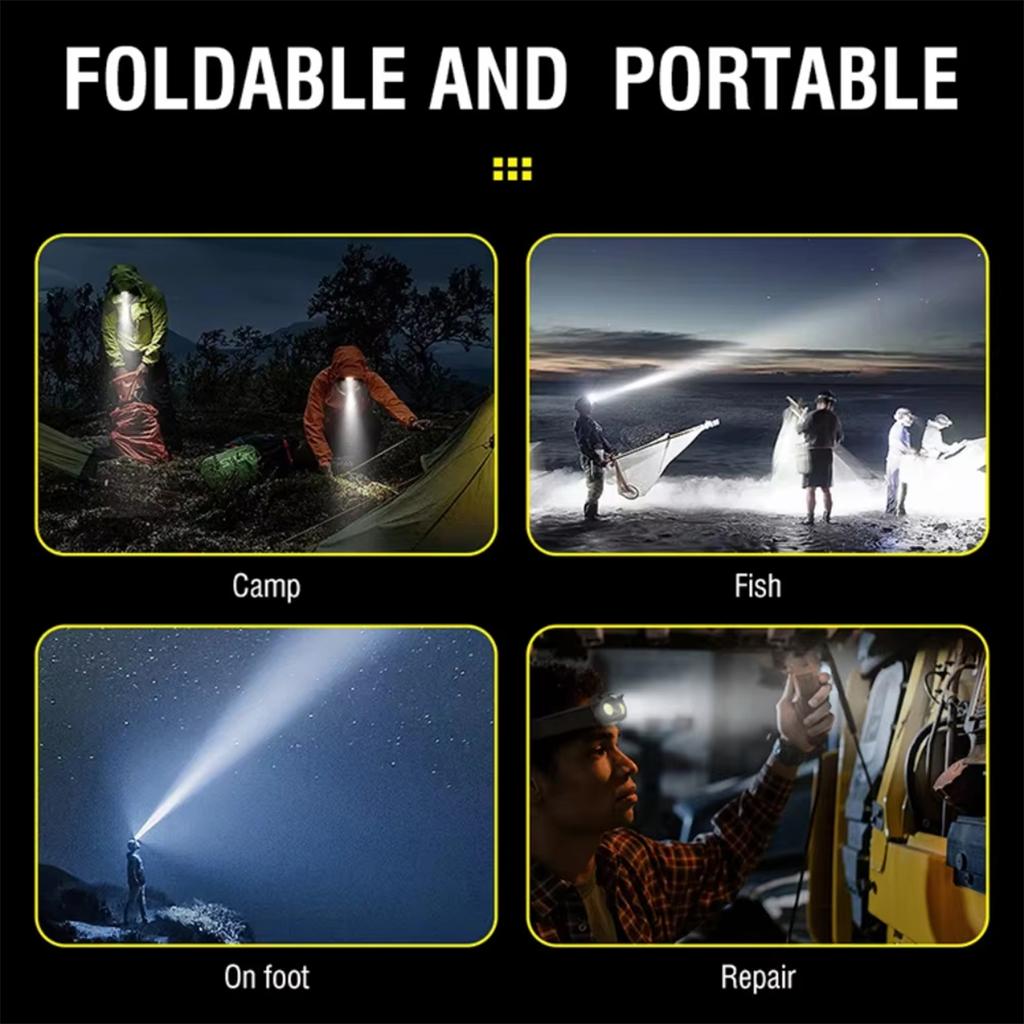 Owl Cob Headlamp Magnetic Work Light Rechargeable Working Led Usb Flashlight Headlamps Headlight For-running High Power Portable