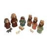 1/2/3Pcs Mini Nativity Scene Set in Tin Box Handcrafted Pocket Size Nativity Scene Tin Resin Birth of Jesus Ornament Christmas D