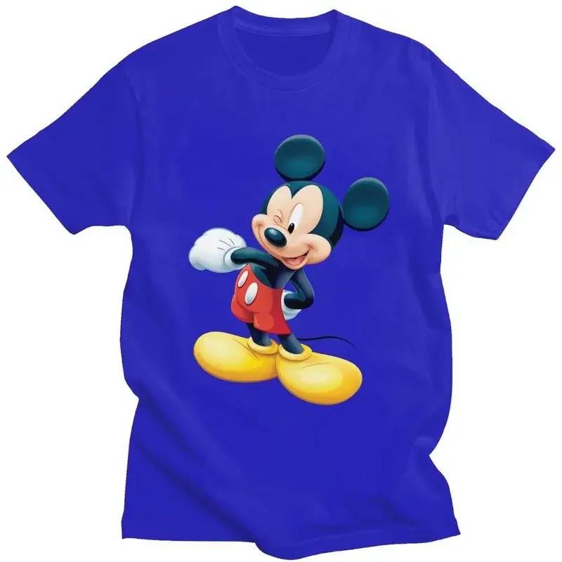 Mickey Mouse Minnie Anime T Shirt for Soft Cotton Tshirt Stylish Tee Tops Short Sleeves T-shirt Loose Fit Clothing Unisex