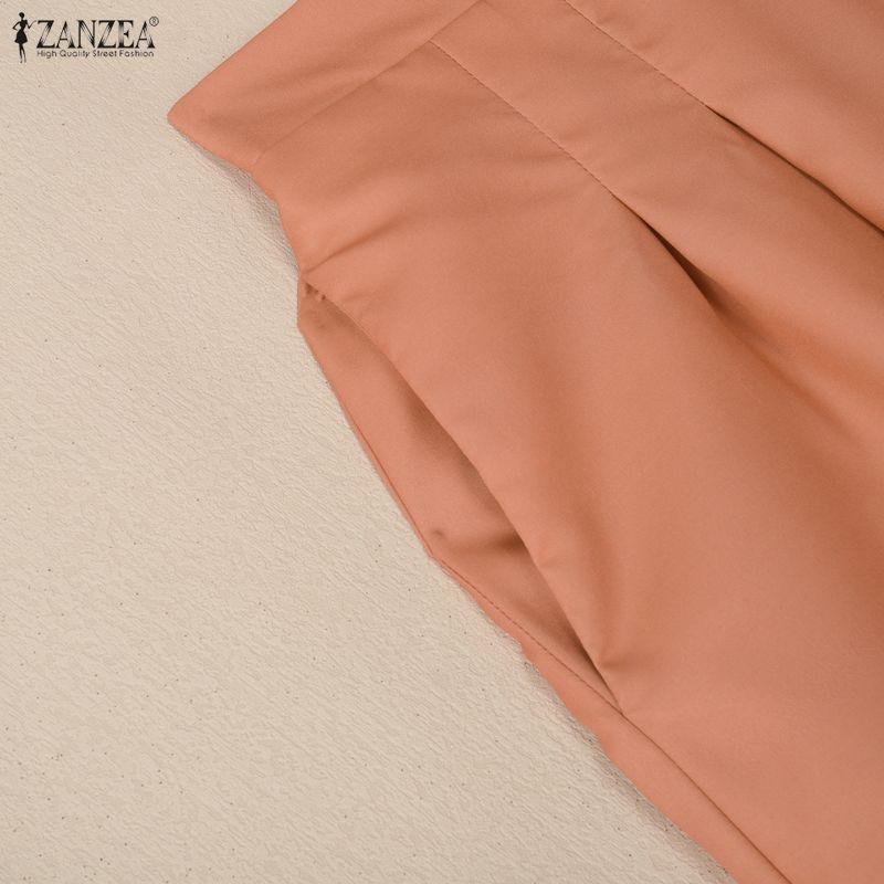 ZANZEA Women Casual Back Elastic Waist Loose Floral Print Pants