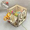 All-in-One Wooden Yarn Bowl Knitting Yarn Bowl Storage Crocheting Accessories Large Knitting Bowl with Holes Crochet Bowl Holder