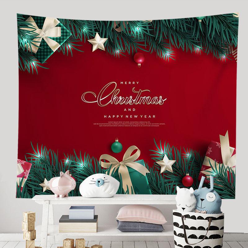С Рождеством красный с Новым годом гобелен фон спальня гостиная персонализированная — фото 20