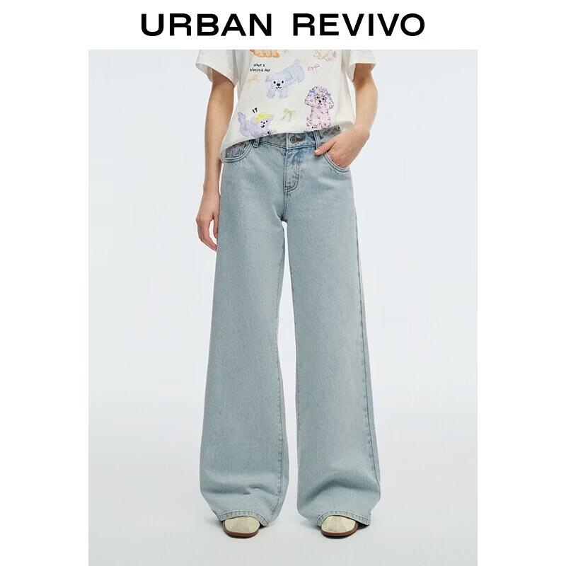 UR2026 Women s Summer Strawberry Embroidered Denim Trousers 29