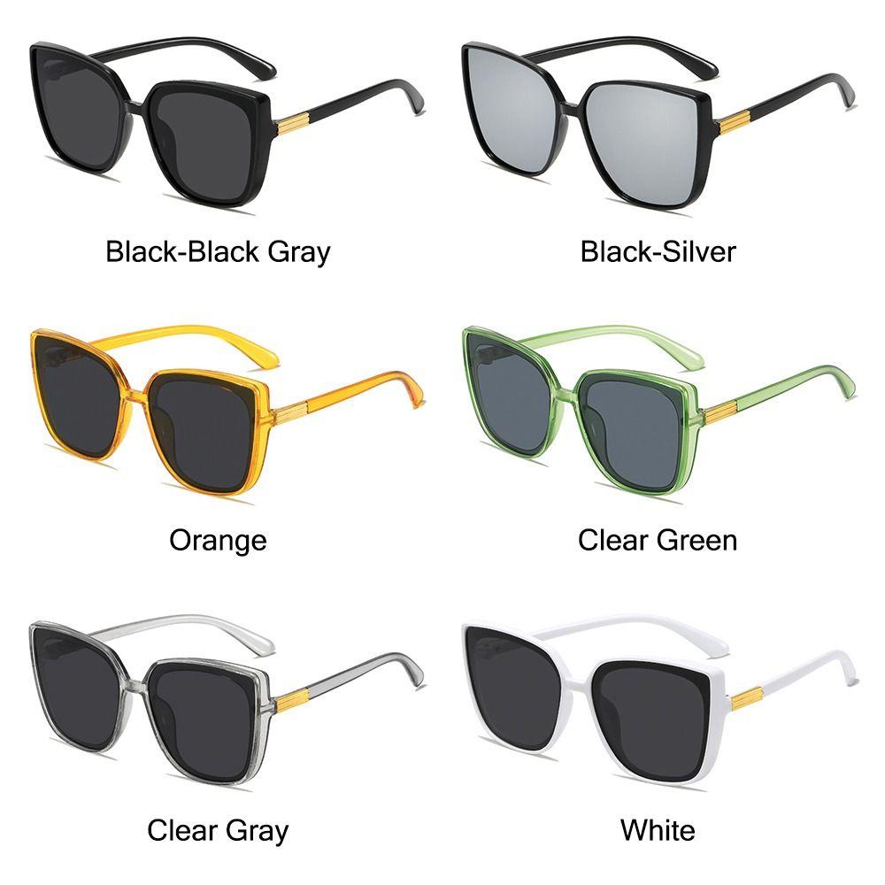 Big Frame Cat Eye Sunglasses UV400 Protection Cosplay Camping Fishing Stage Performance Black Shades Oversized Sun Glasses