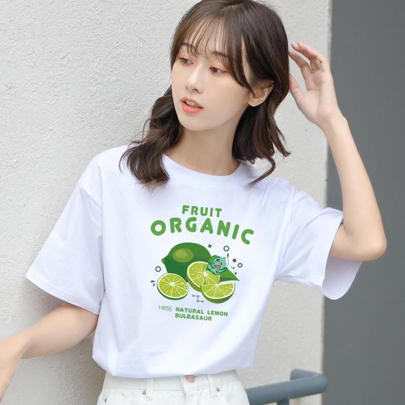 

White short-sleeved T-shirt women s pure cotton loose and versatile ins trendy design sense niche summer foreign style half-sleeved t-shirt top S