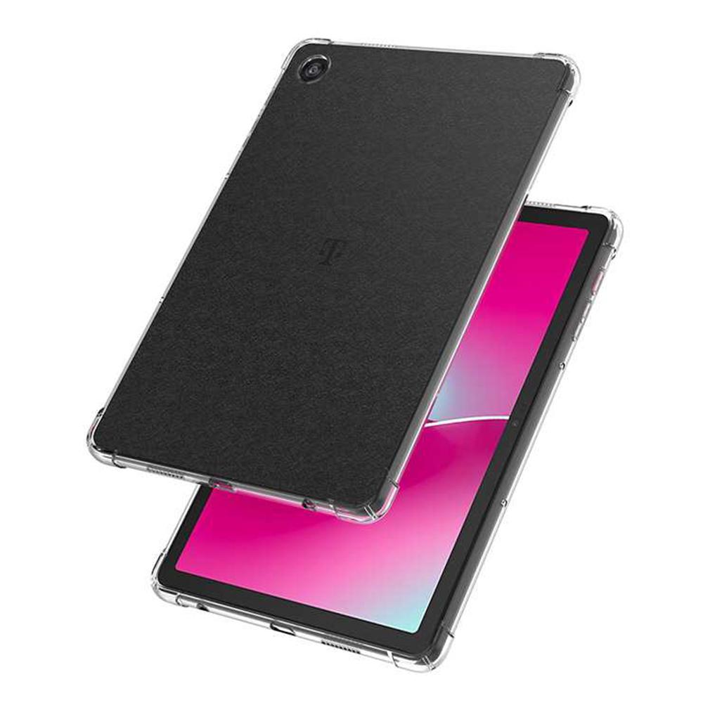 För T-Mobile REVVL Tab 2 (2025) Stöttåligt genomskinligt TPU-skydd för surfplatta med fyra hörn