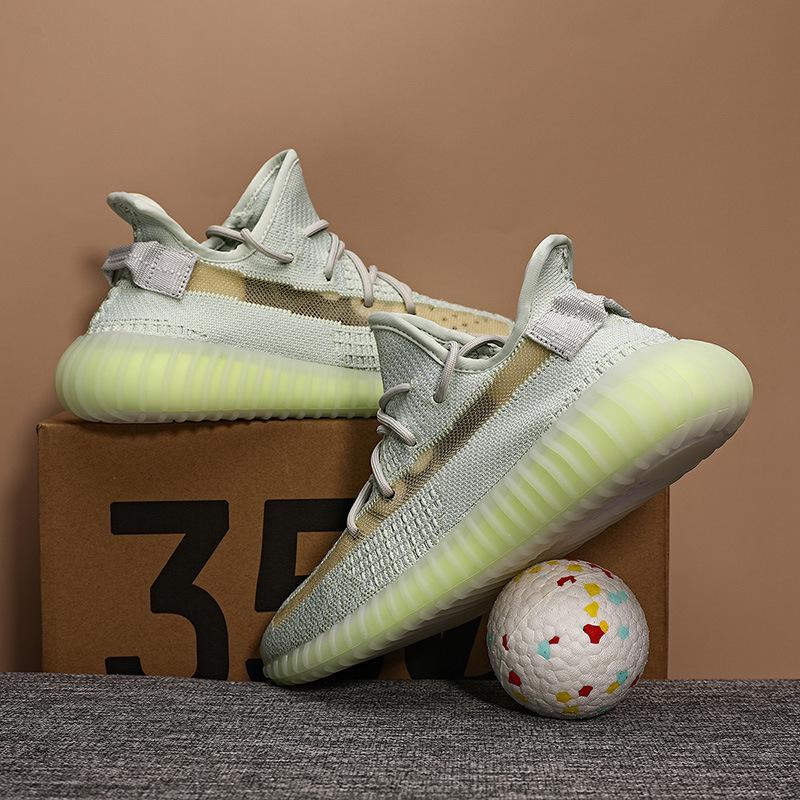 Pantofi coconut pentru bărbați 350V2 explozie reală țigan trei lovituri versiune înaltă înghețată albă pentru femei adidași de alergare Darth Vader