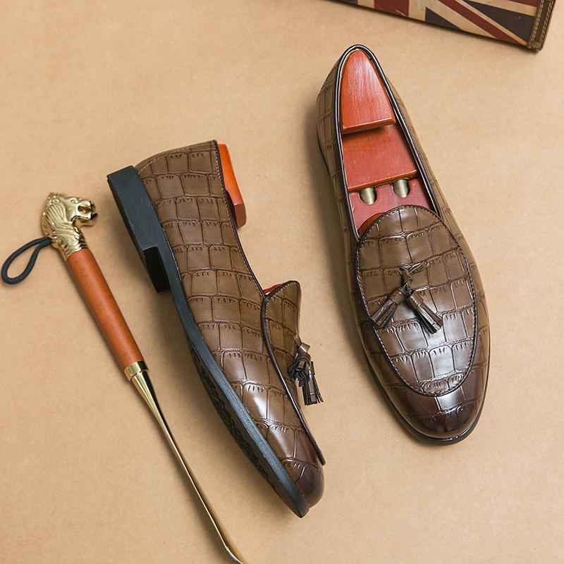 

Модные мужские туфли смешанных цветов, ретро мужские кожаные туфли, деловая мужская обувь в стиле барокко, повседневная мужская обувь Оксфорд 38 коричневый