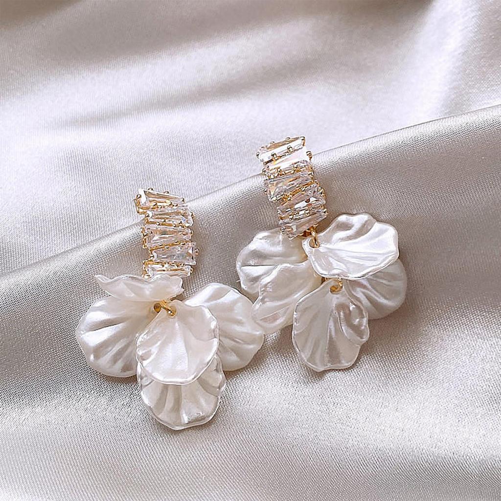 Blomsterøredobber for kvinner Premium Flower Ruffled øredobber 1 par