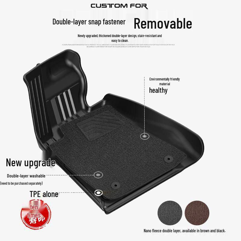 Cadillac XT6 TPE Carpet Floor Mats (2020-2025 Models) - Original Style, Full Surround