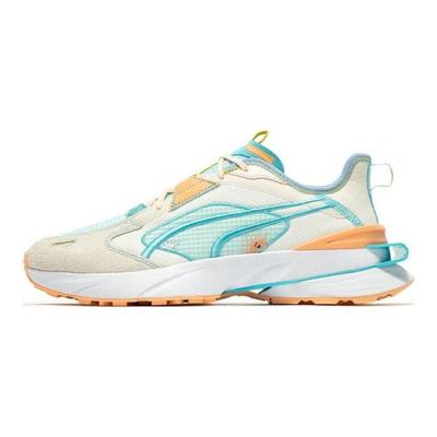 Pwrframe Fabric Cowhide Synthetic Suede Casual Comfortable Low-Top Lifestyle Shoes Unisex Sneaker Orange Pink 390036-02