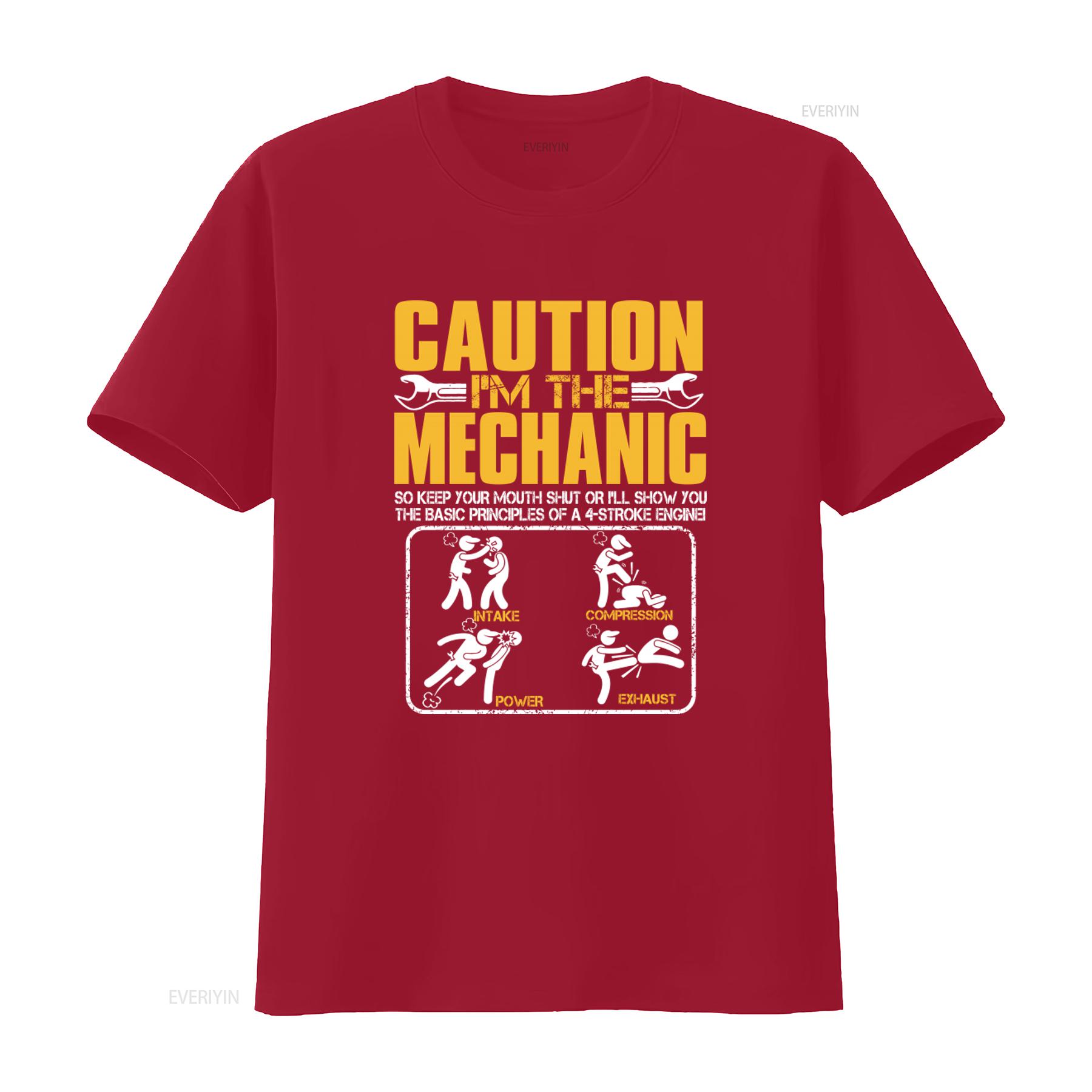 

Caution Im The Mechanic So Keep Your Mouth Shut Or Ill Show You T Shirt 4 Stroke Engine Print vintage Washed S