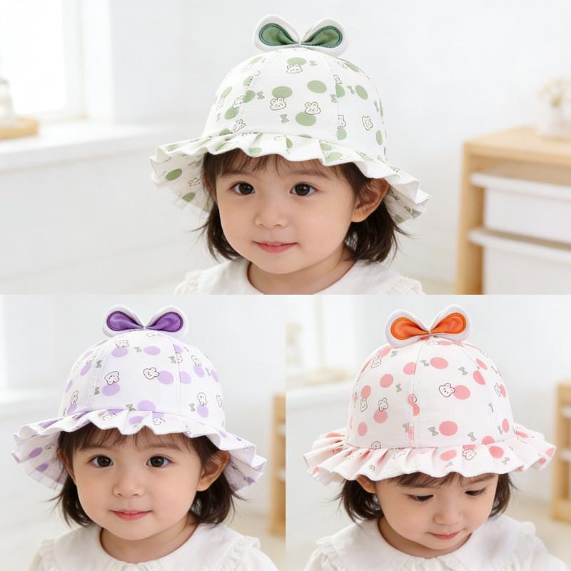 Cute Cartoon Baby Sun Hat With Breathable Cotton For Toddler Sun Protection