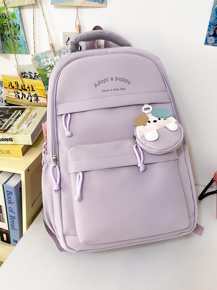 Trendy Cute Double-Shoulder Backpack: Lightweight, Waterproof & Large-Capacity Schoolbag for Middle/High School and College Stud