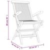 VidaXL Folding Garden Chairs 4 Pcs Grey 56x61x89 Cm Teak Wood 3155070