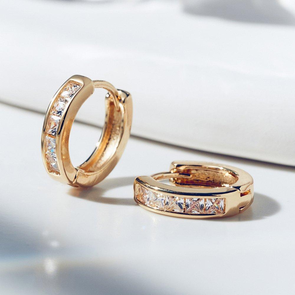[Park So-hyun, Wearing Ichilin Easy] 14kgf Bold Ring Cubic One-Touch Earrings Silver 925 Ear0084