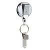 High Quality Kirsite Key Holders Featuring Retractable 68cm Lanyard for Pen Accessories and Card Silver