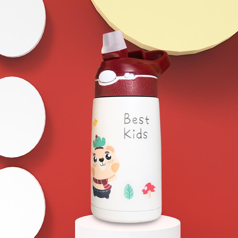 316 Stainless Steel Insulated Leak-Proof Duckbill Straw Cup for Kids & Students 480ml