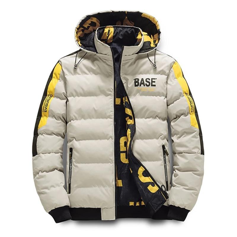 Winter Men's New Double-Sided Jacket Padded Thickened Cold Warm Comfort Down Jacket Hat Removable One Piece Of Two Wear M-5xl