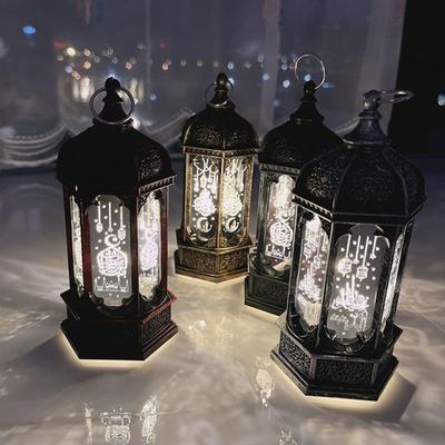 Weihnachtslaternen-Lichter, Retro-Nachtlicht aus Glas, schaffen Atmosphäre, dekorative LED-Ornamente im Innen- und Außenbereich