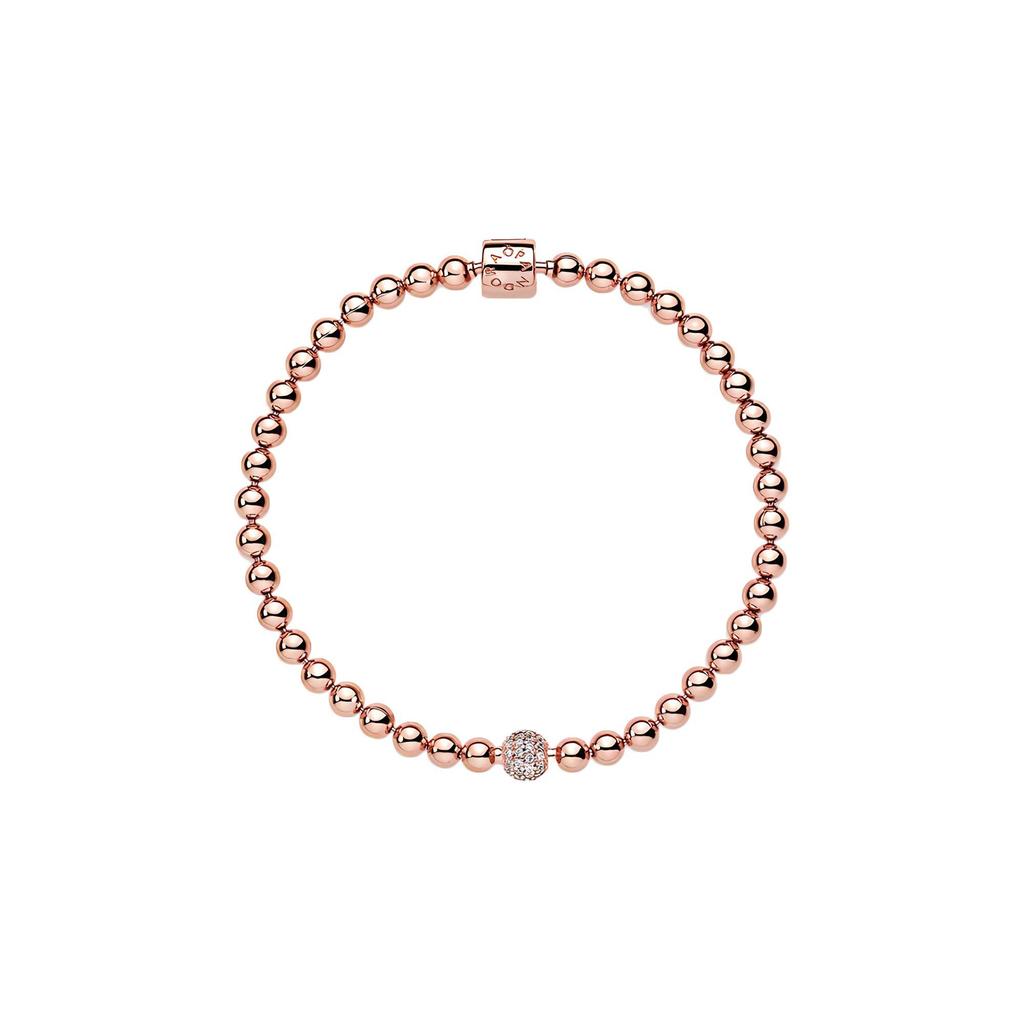 Pandora Braccialetto con perline in oro rosa 14 carati Braccialetti da donna 588342CZ
