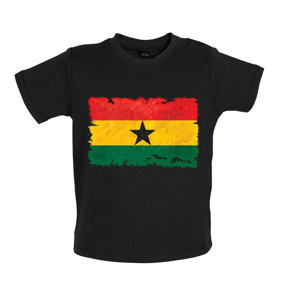 Ghana Grunge Style Flag - Baby Kids Boys Girls Unisex T-Shirt / Babygrow - Ghanaian Country Travel 120