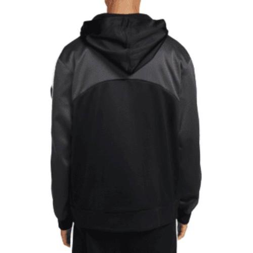 Nike Printed Logo Pullover Hoodie Colorblock Sweatshirt for Men Black