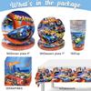 51pcs Hot Wheels Party Dinnerware Set Included Tablecloth Plates Napkins Cups