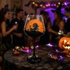 Bicchieri da Bevanda Festivi Bicchiere da Vino con Gambo di Halloween Calice Artistico Dipinto a Mano Set di Bicchieri a Tema Capacità 720ml Bicchieri Decorativi per