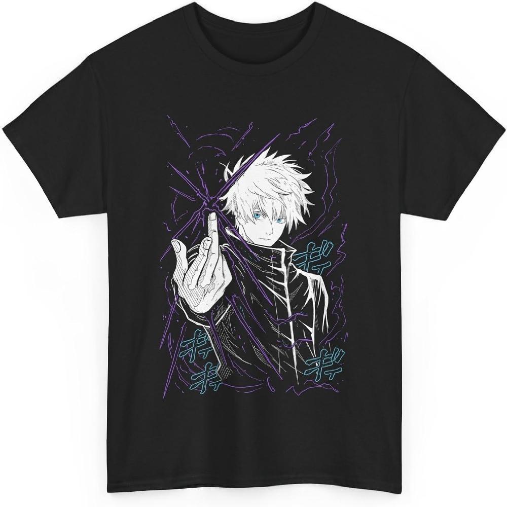 

Jujutsu Gojo Anime T-Shirt Unisex Kaisen Satoru Anime Japanese Cotton Tee SS8 XXXXXL чорний