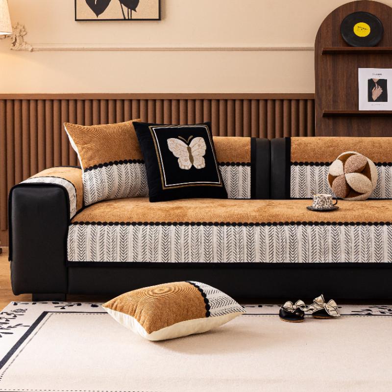 1Pcs Four Season Universal Chenille Sofa Cushion Anti-Slip Anti Cat Scratch Seat Cover Wear-resistant Furniture Protector