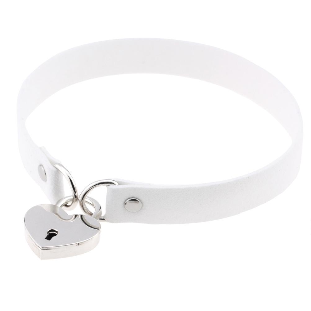 Metal Lock Heart Choker Collar For Women Black Cosplay Necklace Couple Gift Neck Goth Jewelry Fashion Gothic Accessiores