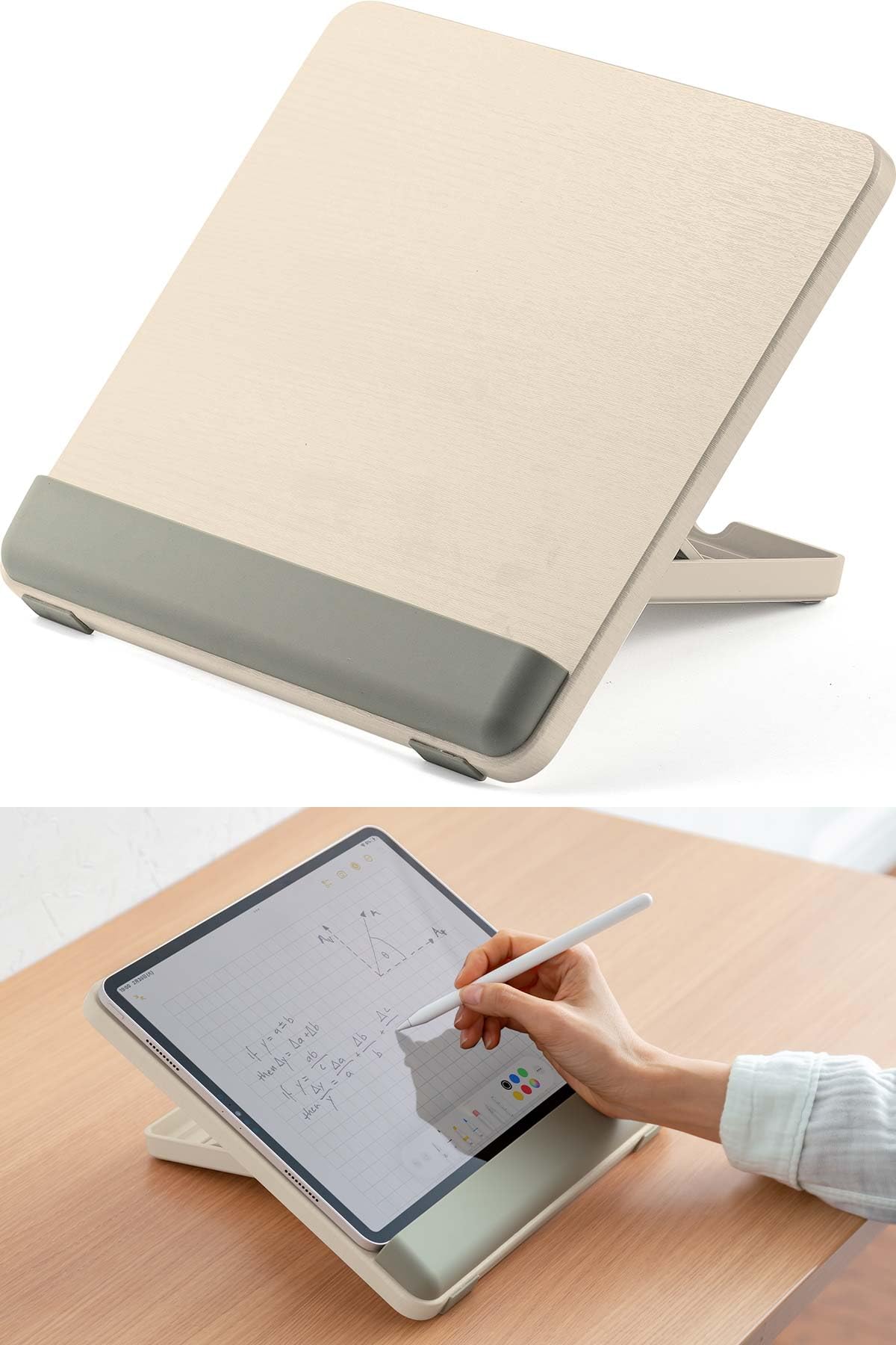 

Sanwa Direct Inclined Study Angle 29cm Wide x 22cm Living Room Reading Stand Table, 200-STN079, 6-Level Adjustment, Deep, Tablet/Laptop Compatible,