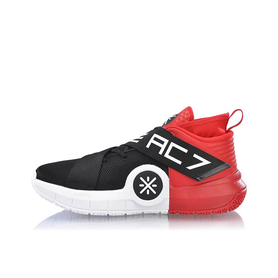 Li Ning All City 7 Wade Series Shock Absorption Non-Slip Wear-Resistant Low-Top Basketball Shoes Men Sneaker Black Red White ABAN047-1