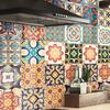 Bohemian Style Thickened Kitchen Sticker Waterproof Self-Adhesive Kitchen And Bathroom Wall Sticker Home Decoration Ethnic Pattern Wall Sticker