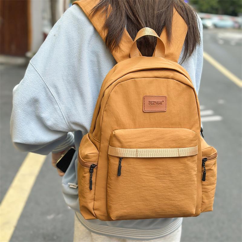 Nylon Backpack Women's Lightweight Water-repellent Student Schoolbag Outdoor Travel Backpack