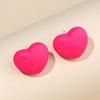 Colorful Heart Stud Earrings - Cute and Fresh Jewelry for Women