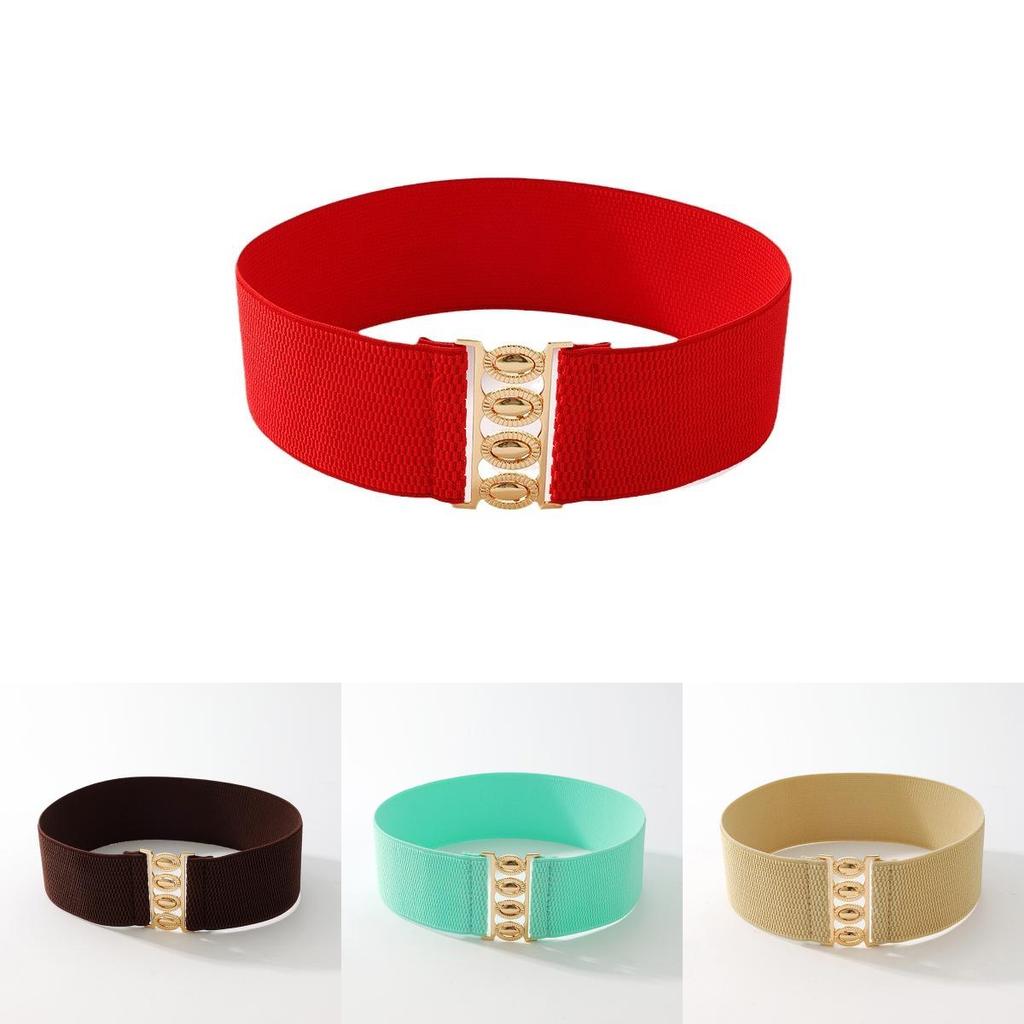 Black Nylon Stretch Waist Belt With Snap Closure For Work And Casual Outfits