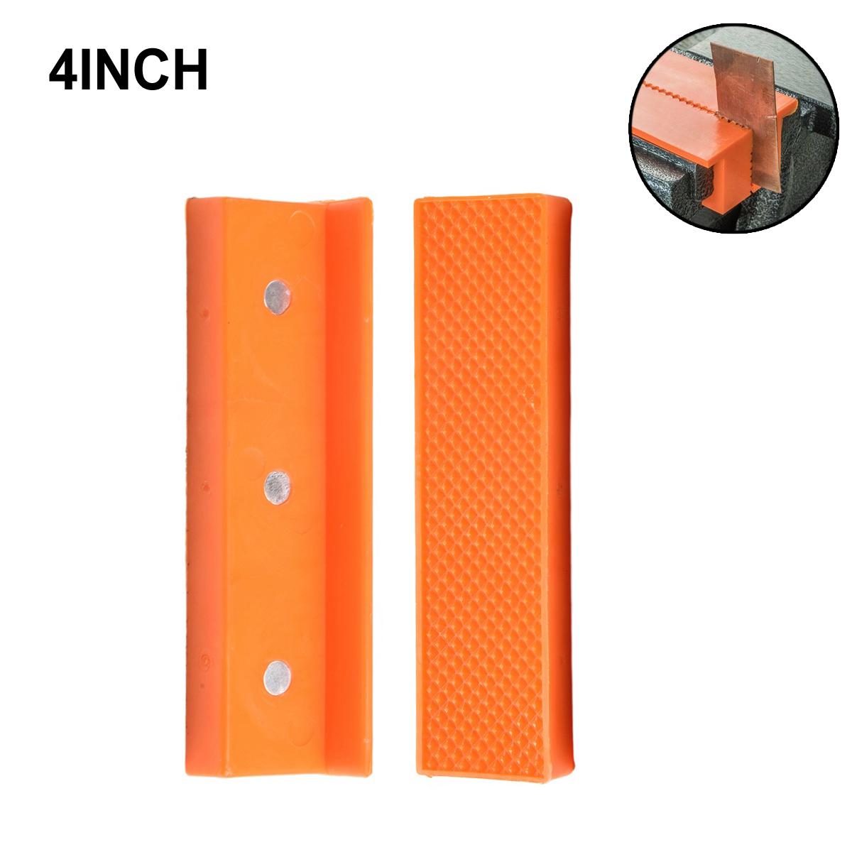 

2pcs Bench Vice Jaw Pads 4/5/6 Inch Magnetic Vise Protection Strip Jaw Rubber Metal Vise Bench Machine Drill Press Accessoris