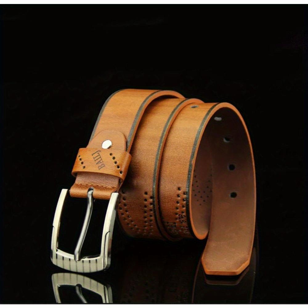 Genuine Leather Men's Belt Luxury High Quality Classic Buckle Business Cowboy Vintage Waistband Alloy Belts