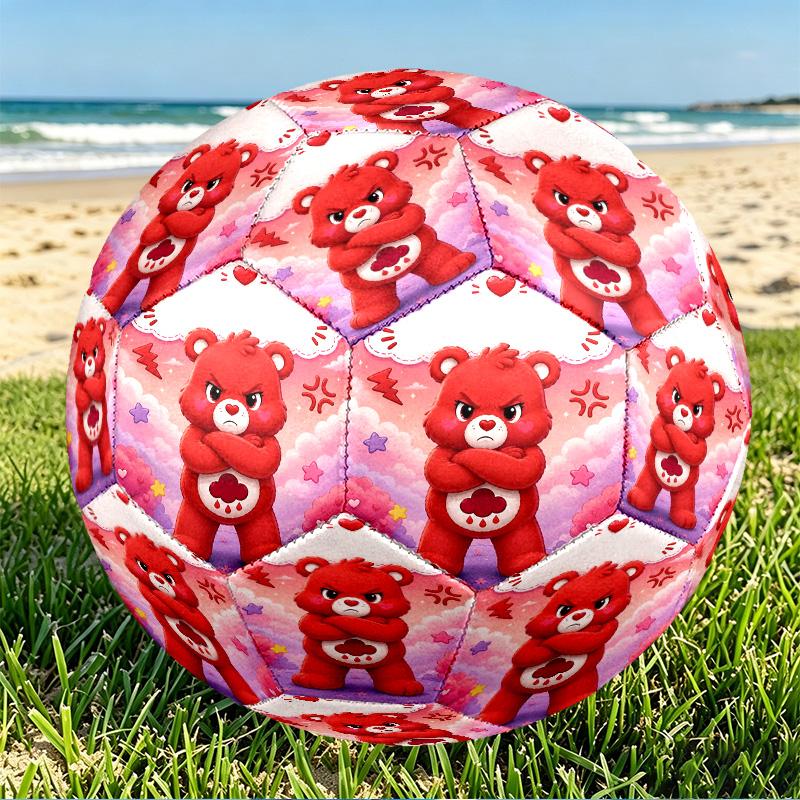 Care Bears Print Size 5 Soccer Ball, PU Wear Resistant Football for Match Training and Daily Practice, Birthday Gift for Soccer Fans