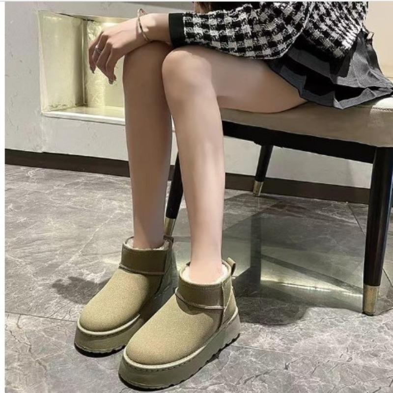 Thick-soled Outer Wear Short Snow Boots for Women's Winter New Versatile Velvet Thickened Non-slip Warm Cotton Shoes