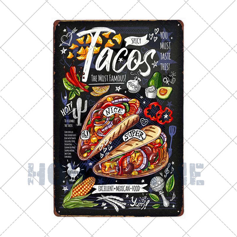 Hamburgers Metal Sign Plaque HamToast Hog Dag Food Cafe Bar Pub Restaurante Kitchen Decoration Art Craft Poster Tin Plate20x30cm