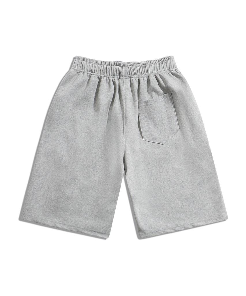 MINIMALPROJECT Minimal Embroidered Logo Wide Half Pants Msp305 [Gray]