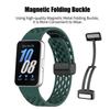 Magnetická D přezka Sportovní silikonový pásek pro Samsung Galaxy Fit 3 Fit3 SM-R390 Náhradní pásek Náramek Příslušenství