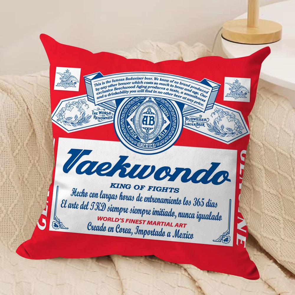 

BBudweiser BBudvar Czech Cushion Cover Silky Short Plush DoubleSided Printed Pillow Case for Sofa All Seasons Home Decor Gift 30x30cm
