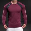 New Quick-drying Ice Silk Long-sleeved T-shirt Men's Casual Sports Elastic Fitness Outdoor T-shirt Top Men