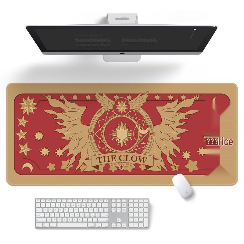 Podkładka pod mysz Magic Circle Magical Girl XL z pogrubionymi obszywanymi krawędziami i podpórką pod nadgarstek – urocza i idealna do użytku biurowego lub z laptopem.