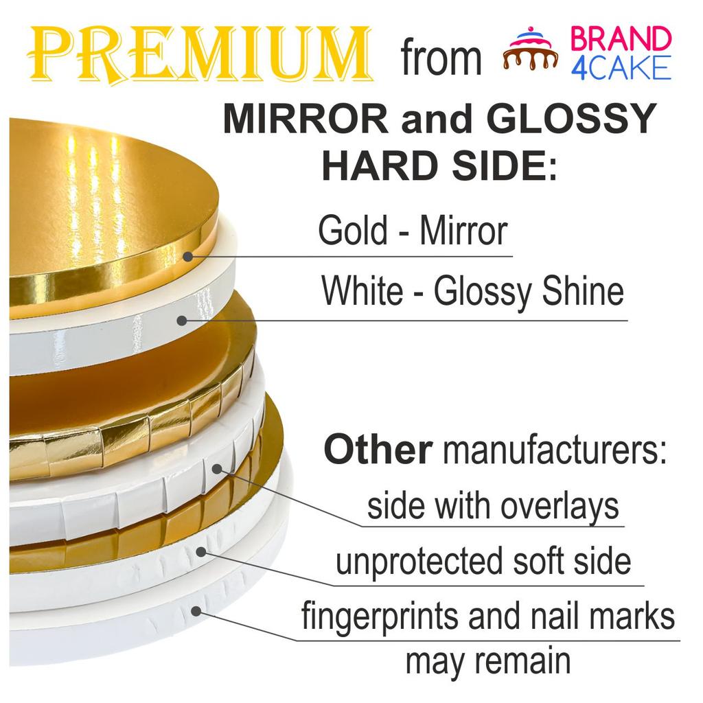 Cake Board Base Gold 30 2 Set 5 Pcs Cake Drum Round Premium Brand4Cake