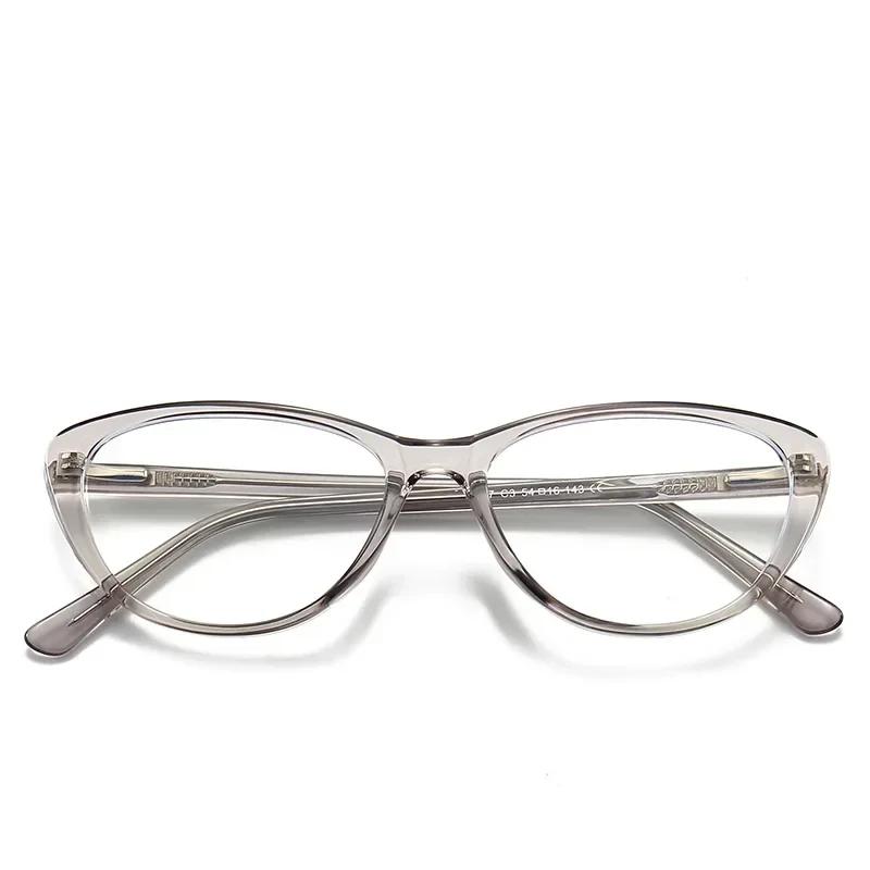 

Унисекс Оправа для очков Женские Оптические очки с плоскими линзами Очки против синего света Эластичные дужки Зеркальные Новая мода Очки «кошачий глаз» серый